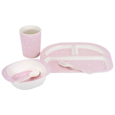  KindsGut étkezőgarnitúra gyerekeknek 5in1 Szín: rózsaszín babaétkészlet