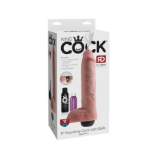 King Cock 11 - élethű spriccelő dildó (28cm) - natúr műpénisz, dildó