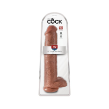 King Cock 15 - tapadótalpas, herés, óriás dildó (38cm) - sötét natúr műpénisz, dildó