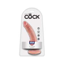King Cock 7 dildó (18 cm) - natúr műpénisz, dildó
