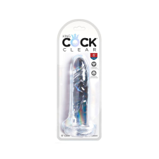 King Cock Clear 6 - tapadótalpas dildó (15cm) műpénisz, dildó