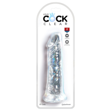 King Cock Clear 8 - tapadótalpas, nagy dildó (20cm) anál