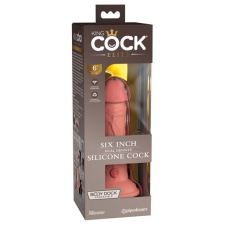  King Cock Elite 6 - tapadótalpas, élethű dildó (15cm) - natú műpénisz, dildó