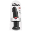 King Cock King Cock 10 - nagy tapadótalpas dildó (25cm) - fekete