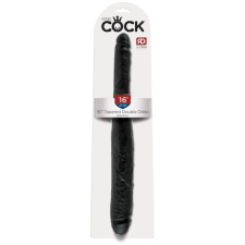 King Cock King Cock 16 Tapered - élethű dupla dildó (41cm) - fekete műpénisz, dildó