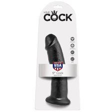 King Cock KIRÁLY KAKA - 9 DILDO FEKETE 22,9 CM műpénisz, dildó