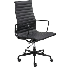 King Home Aeron Prestige Plus Valódi Bőr Irodai Szék Fekete forgószék