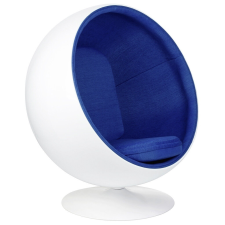  King Home Ball Üvegszálas Forgó Fotel Fehér-Kék bútor