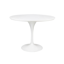 King Home King Home Tulip Premium Kerek Étkezőasztal MDF Fehér Fényes bútor