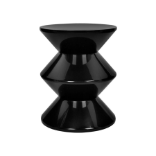 King Home King Home TURN Geometrikus Polipropilén Kisasztal Fekete bútor