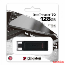 Kingston 128GB DataTraveler 70 USB-C pendrive fekete pendrive