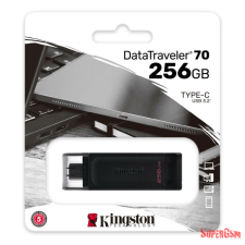 Kingston 256GB DataTraveler 70 USB-C 3.2 Gen 1 pendrive fekete pendrive