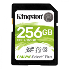 Kingston 256GB SDXC Canvas Select Plus Class 10 100R C10 UHS-I U3 V30 memóriakártya
