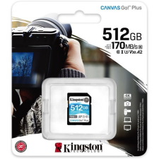 Kingston 512GB Canvas Go! Plus UHS1 U3 V30 SDXC memóriakártya memóriakártya