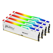 Kingston 64GB / 6000 Fury Beast RGB White (Intel XMP) DDR5 RAM KIT (4x16GB) memória (ram)