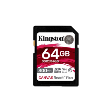 Kingston 64gb sd canvas react plus (sdxc class 10 uhs-ii u3) (sdr2/64gb) memóriakártya memóriakártya