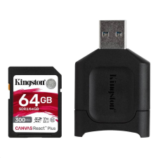 Kingston 64GB SDXC Kingston Canvas React Plus U3 UHS-II V90 kártya + MobileLite Plus kártyaolvasó  (MLPR2/64GB) memóriakártya