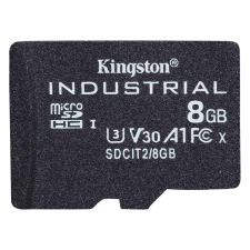 Kingston 8gb microsdhc class 10 cl10 u3 v30 a1 industrial adapter nélkül sdcit2/8gbsp memóriakártya