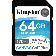 Kingston Canvas Go Plus SDXC 64GB Memóriakártya UHS-I U3 V30 memóriakártya