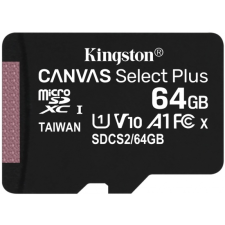 Kingston Canvas Select Plus 64GB MicroSDXC 100R A1 C10 memóriakártya memóriakártya