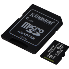 Kingston Canvas Select Plus 64GB MicroSDXC 10 MB/s SDCS2/64GB-3P1A memóriakártya
