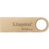 Kingston DataTraveler SE9 G3 USB 3.2 Gen1 Pendrive, 512GB, 220/110 MB/s, fém ház, arany (DTSE9G3/512GB)