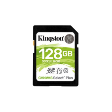 Kingston Kingston 128GB SD Canvas Select Plus (SDXC Class 10 UHS-I U3) (SDS2/128GB) memória kártya memóriakártya