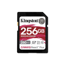 Kingston Kingston 256GB SDXC Canvas React Plus Class 10 UHS-II U3 V60 memóriakártya