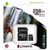 Kingston Memóriakártya 256GB MicroSDXC Canvas Select Plus 100R A1 C10 + Adapter (SDCS2/256GB)