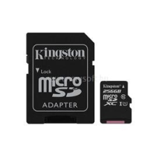 Kingston Memóriakártya MicroSDXC 256GB CL10 UHS-I Canvas Select (80/10) + Adapter (SDCS/256GB) memóriakártya
