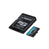 Kingston Memóriakártya MicroSDXC 64GB Canvas Go Plus Gen4 200R A2 U3 V30 + Adapter (SDCG4/64GB)
