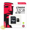 Kingston MicroSDXC 32GB memóriakártya, Class10, UHS-1, 80MB/s+Adapter (PNI-KIMSDXC32)