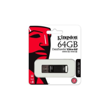Kingston Pendrive, 64GB, USB 3.1, 180/70MB/s, vízálló, KINGSTON "DataTraveler Elite G2", fekete pendrive