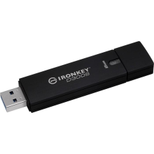 Kingston Pendrive, 8GB, 165/22 Mb/s, titkosítással, USB 3.0, KINGSTON, "Ironkey D300S" pendrive