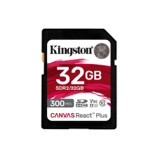 Kingston SDR2/32GB memóriakártya SDXC 32GB Canvas React Plus UHS-II 300R/260W U3 V90 memóriakártya