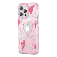 KINGXBAR Heart Star Series tok iPhone 14 Pro Max tok hátlap tok rózsaszín szív tok és táska