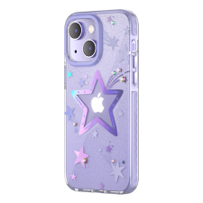 KINGXBAR Heart Star sorozat tok iPhone 14 Plus tok hátlap lila csillag tok és táska