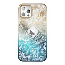 KINGXBAR Luxus iPhone 14 Pro tok Kingxbar Phoenix kristályokkal - Arany és kék tok és táska