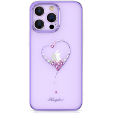 KINGXBAR Wish sorozat tok iPhone 14 Plus díszített kristályok lila tok és táska