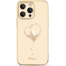 KINGXBAR Wish sorozat tok iPhone 14 Pro díszített arany kristályok tok és táska