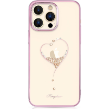 KINGXBAR Wish Sorozat Tok iPhone 14 Pro Max Díszített Rózsaszín Kristályok (KGX571) tok és táska