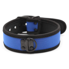 kinky puppy Kék neoprén nyaklánc bilincs, kötöző