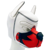 kinky puppy Puppy Fox – fehér-piros neopréna kapucni