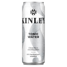 KINLEY Üdítőital, szénsavas, 0,25 l, dobozos, KINLEY, tonic-citromfű (KHI453V) üdítő, ásványviz, gyümölcslé