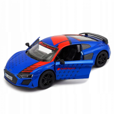  Kinsmart fém modell, 2020 Audi R8 Coupe Livery Edition, kék, 12 cm makett