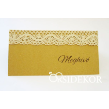  Kinyitható esküvői meghívó csipkével díszítve dekorációs kellék