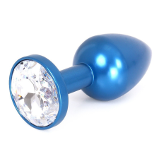 Kiotos Gem Light – prémium alumínium anális dugó, kék, 6 x 2.8 cm anál