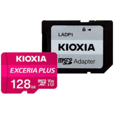 Kioxia Memóriakártya MicroSD Kioxia Exceria Plus, 128GB,UHS I U3+ adapter, LMPL1M128GG2 memóriakártya