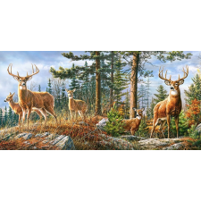 Királyi szarvascsalád panoráma puzzle 4000 darabos puzzle, kirakós