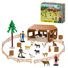 Kis Farmer Készlet - Tanyasi Farm Állatfigurákkal és Kiegészítőkkel játékfigura